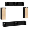vidaXL TV Cabinet Set 6 pcs Black Oak 100 x 30 x 30 cm Engineered Wood