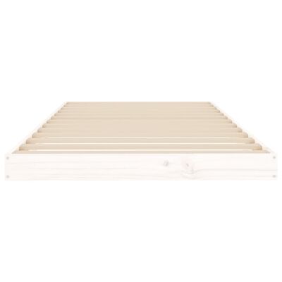 vidaXL Bed Frame White 90x200 cm Solid Wood Pine