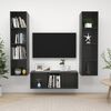 vidaXL 3 Piece TV Cabinet Set High Gloss Grey Engineered Wood