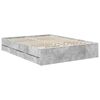 vidaXL Bed Frame Concrete Grey 150 x 200 cm Engineered Wood