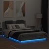 vidaXL Bed Frame with LED without Mattress Concrete Grey 120x200 cm