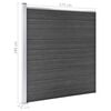 vidaXL Fence Panel Set WPC 1045x186 cm Black