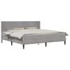 vidaXL Bed Frame with Mattress Light Grey 180 x 200 cm Velvet