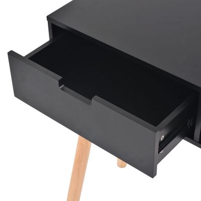 vidaXL Console Table Solid Pinewood 80x30x72 cm Black
