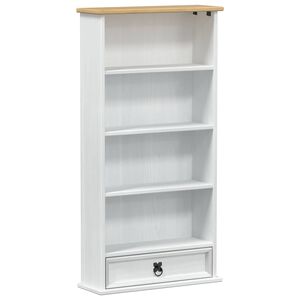 vidaXL CD cabinet White 52 x 17.5 x 103 cm Solid Pine Wood