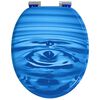 vidaXL Toilet Seat Blue Drop 44 x 38 cm MDF board