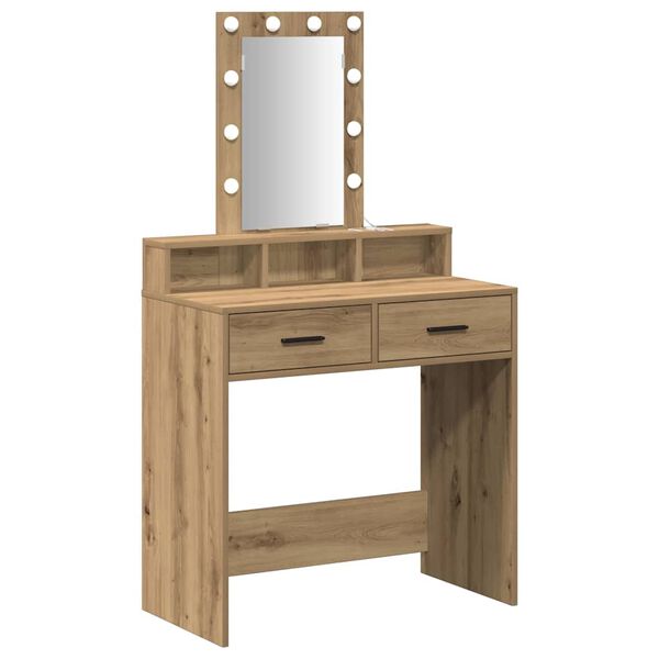 vidaXL Dressing Table Brown 79 x 41 x 140 cm Engineered Wood
