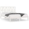 vidaXL Bed Frame without Mattress White Solid Wood 140x200 cm