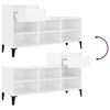 vidaXL Shoe Cabinet High Gloss White 102x36x60 cm Engineered Wood