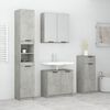vidaXL 4 Piece Bathroom Cabinet Set Concrete Grey Engineered Wood