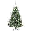 vidaXL Artificial Hinged Christmas Tree Green 120 cm PVC and Metal
