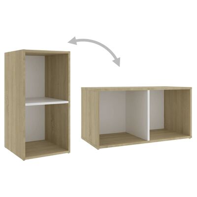 vidaXL TV Cabinets 4 pcs White and Sonoma Oak 72x35x36.5 cm Engineered Wood