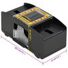 vidaXL Automatic Card Shuffler Black 2 Decks