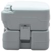 vidaXL Camping Toilet Manual Grey and White 41.5 x 36.5 x 37.5 cm
