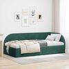 vidaXL Corner Bed Frame Dark Green 80 cm x 200 cm Fabric