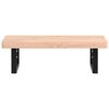 vidaXL Basin Shelf Wall Mounted Steel and Solid Wood Beech