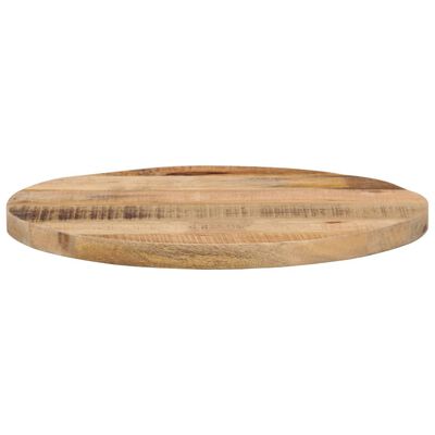 vidaXL Table Top Ø 50x1.5 cm Round Solid Wood Rough Mango