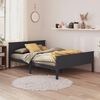vidaXL Bed Frame without Mattress Grey Solid Wood Pine 140x200 cm