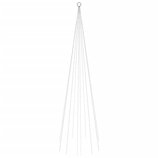 vidaXL Christmas Tree on Flagpole Colourful 310 LEDs 300 cm