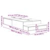 vidaXL Storage Bed Frame with Drawer Smoked Oak 75 cm Engineered Wood
