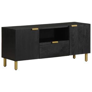 vidaXL TV Cabinet Black 105x33x46 cm Engineered Wood