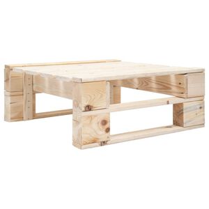 vidaXL Pallet Ottoman | Natural wood colour | Impregnated pinewood | Medium