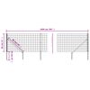 vidaXL Wire Mesh Fence with Spike Anchors Anthracite 0.8x10 m