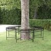 vidaXL Round Tree Bench Ø160 cm Black Steel