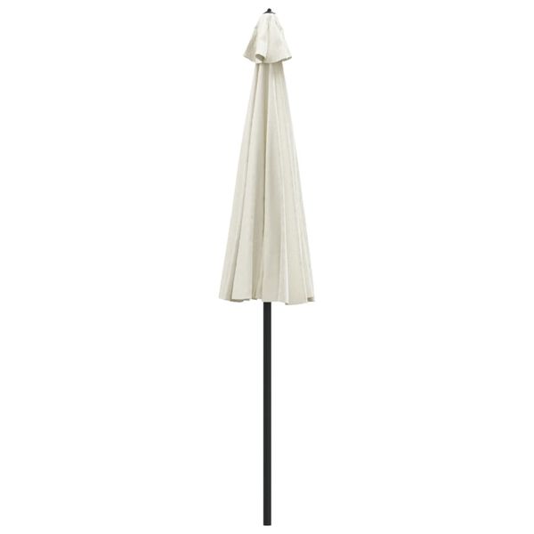 vidaXL Garden Parasol with Aluminium Pole 270 cm Sand White