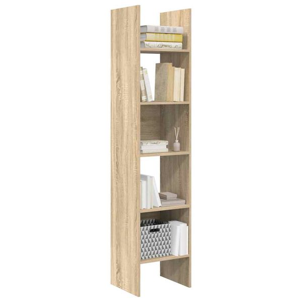 vidaXL Book Cabinet Sonoma Oak 40x35x180 cm Engineered Wood