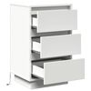 vidaXL Bedside Cabinet White 39 x 34.5 x 65 cm Engineered wood