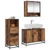 vidaXL Bathroom Furniture Set with Door 3 pcs Old Wood Engineered Wood
