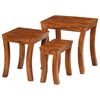 vidaXL Nesting Table Set 3 Pieces Solid Acacia Wood 50x35x50 cm Brown