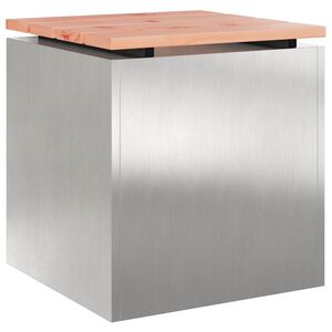 vidaXL Garden Bench Silver 40 x 40 x 43 cm Stainless steel