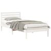 vidaXL Bed Frame with Headboard White 90 x 220 cm Solid Pine Wood