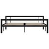 vidaXL Bed Frame without Mattress Black and White Metal 180x200 cm Super King
