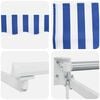 vidaXL Manual Retractable Awning with LEDs Blue and White 2.5 x 2 m