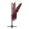 vidaXL 4-Tier Garden Parasol with Aluminium Pole Bordeaux Red 250x250 cm