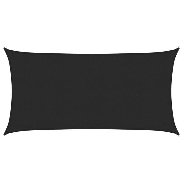 vidaXL Sunshade Sail 160 g/m² Black 3x6 m HDPE