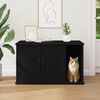 vidaXL Cat House Black 85 x 55 x 50 cm Engineered Wood