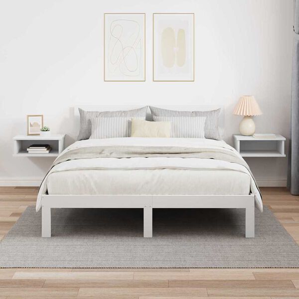 vidaXL Bedside Table 2 pcs White 40 x 31 x 15 cm Engineered Wood