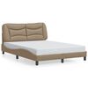 vidaXL Bed Frame with LED without Mattress "Hvar" Cappuccino 120x200 cm