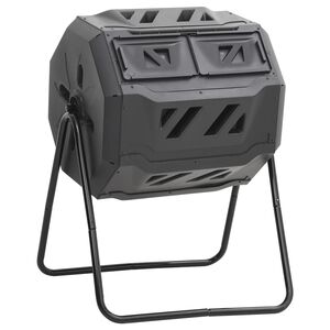 vidaXL Garden Compost Bin Black 73x64x95 cm 160 L