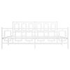 vidaXL Metal Bed Frame without Mattress with Footboard White 180x200cm