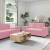 vidaXL Sofa 2 pcs Pink 221 x 80 x 80 cm Fabric