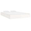 vidaXL Bed Frame without Mattress White Solid Wood 120x200 cm
