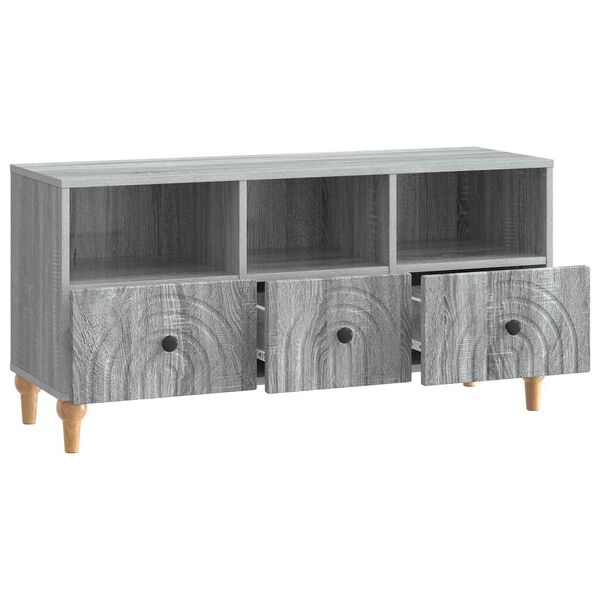 vidaXL TV Cabinet Grey Sonoma 102 x 34.5 x 50 cm Engineered Wood