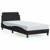 vidaXL Bed Frame "Dover" Black 90x190 cm Single Fabric