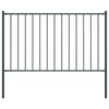 vidaXL Fence Panel "Woerden" with Posts Steel 1,7x0,75 m Anthracite