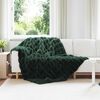 vidaXL Faux Rabbit Fur Blanket Olite Dark Green 150 x 220 cm Polyester
